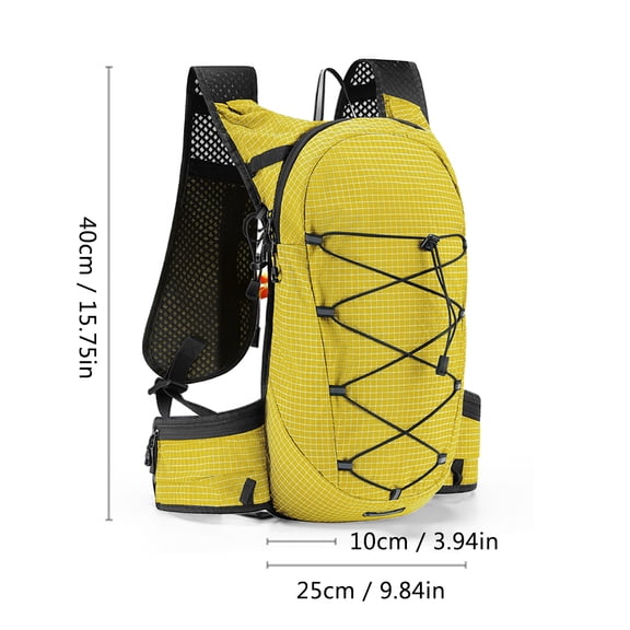 Hydration Backpack Hiking Cycling Hydration Backpack Lightweight Breathable PU Material, Reflective Strips, Whistle, Survival Kit, Water Bladder Pack for Riding, Hiking, Camping