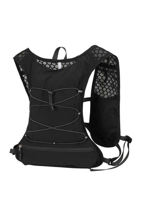 Hydration Backpack Large Capacity Ultralight Storage Knapsack Breathable Mountaineering Vest Bag Camping Sports Backpack (Black)