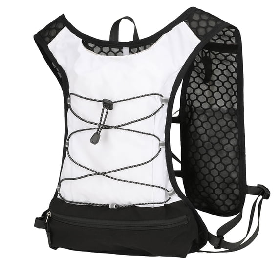 Hydration Backpack Large Capacity Ultralight Storage Knapsack Breathable Mountaineering Vest Bag Camping Sports Backpack (White)