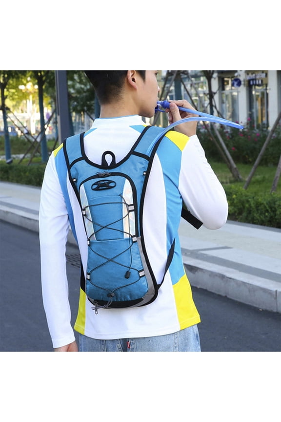 Hydration Backpack Lightweight Water Pack | Cycling Hiking Running Hydropack | Reflective Trim, Mesh Pocket, Adjustable Straps, 43x23x5cm, 380g | Unisex Outdoor Sports Bag