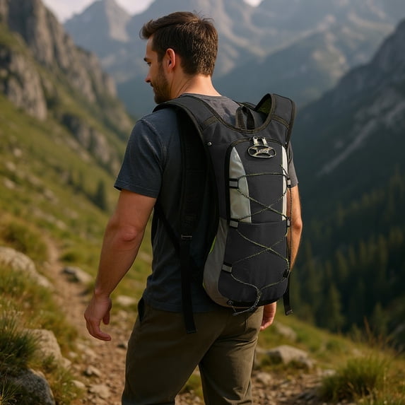 Hydration Backpack Lightweight Water Pack for Hiking Running Cycling Climbing | Adjustable Straps | Reflective Trim | Breathable Design | 43x23x5cm | Multiple Colors | 380g