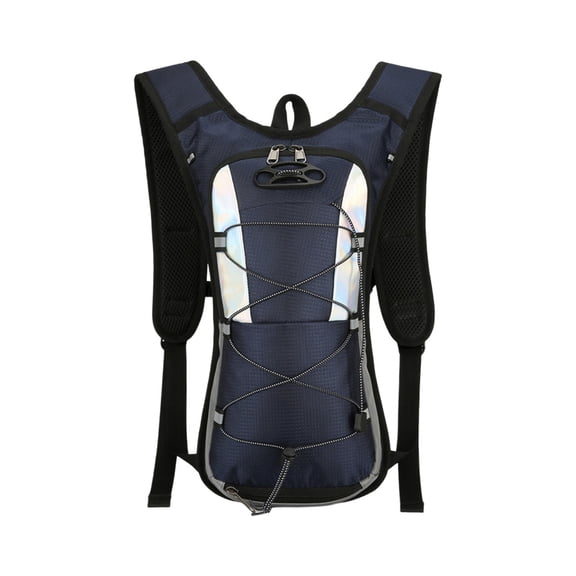 Hydration Bladder Backpack - 2L Water Reservoir Running Cycling Pack Leakproof Bite Valve Hiking Daypack Breathable Straps(Dark Blue)