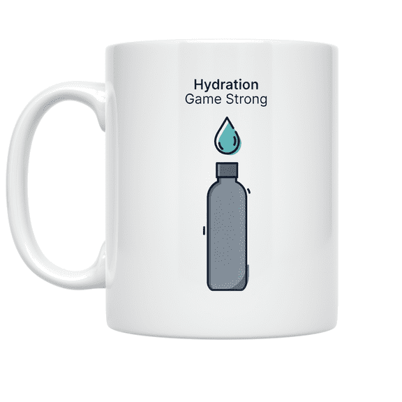Hydration Game Strong - Hydration Enthusiast - 11 oz Ceramic Coffee Mug