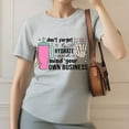 thumbnail image 1 of Hydration Mug T-Shirt Graphic Tee Sassy Top Rock Gesture Short Sleeve Round Neck Gray S-3XL, 1 of 5