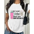 thumbnail image 1 of Hydration Mug T-Shirt Graphic Tee Sassy Top Rock Gesture Short Sleeve Round Neck White S-5XL, 1 of 5