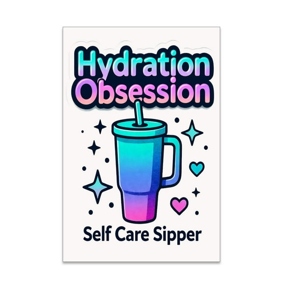 Hydration Obsession Poster - Wall Decor for Home Gym gift 13x19