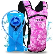 Hydration Pack, Hydration Backpack - Water Backpack with 2l Hydration Bladder, Festival Essential - Rave Hydration Pack Hydropack Hydro for Hiking, Running, Biking, Festival Gear