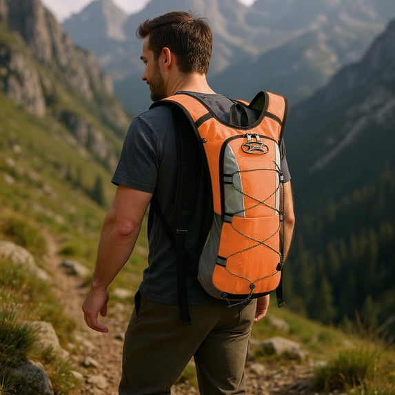Hydration Pack, Water Backpack, Lightweight Polyester Hydration SySprig for Hiking, Running, Cycling, 1 Pack
