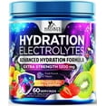 thumbnail image 1 of Hydration Electrolyte Powder 1200mg - Advanced Hydration Formula Daily Liquid Replenisher Drink Mix - Electrolytes Multiplier with Minerals, Potassium & Real Salt, Tasty Fruit Flavor - 60 Servings, 1 of 9
