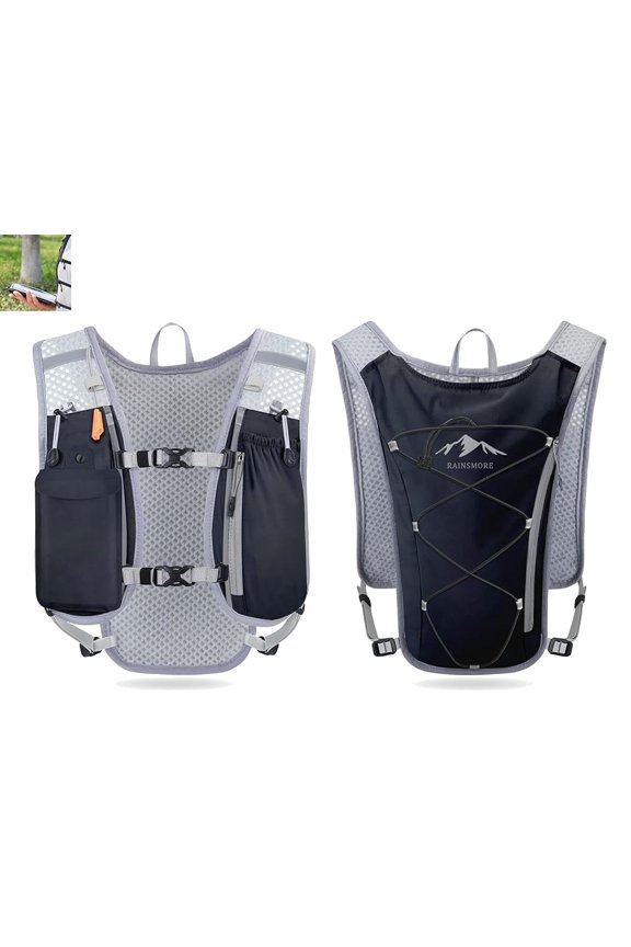 Hydration Running Vest Backpack with Water Bottle Holder, Mesh Breathable Sports Pack