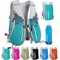 thumbnail image 1 of Hydration Running Vest for Women Men,Lightweight Breathable Reflective Hydration Pack with 500ml Water Bottle,Hydration Vest Pack Backpack for Hiking,Camping,Trail Running,Cycling,Race,Marathon, 1 of 4