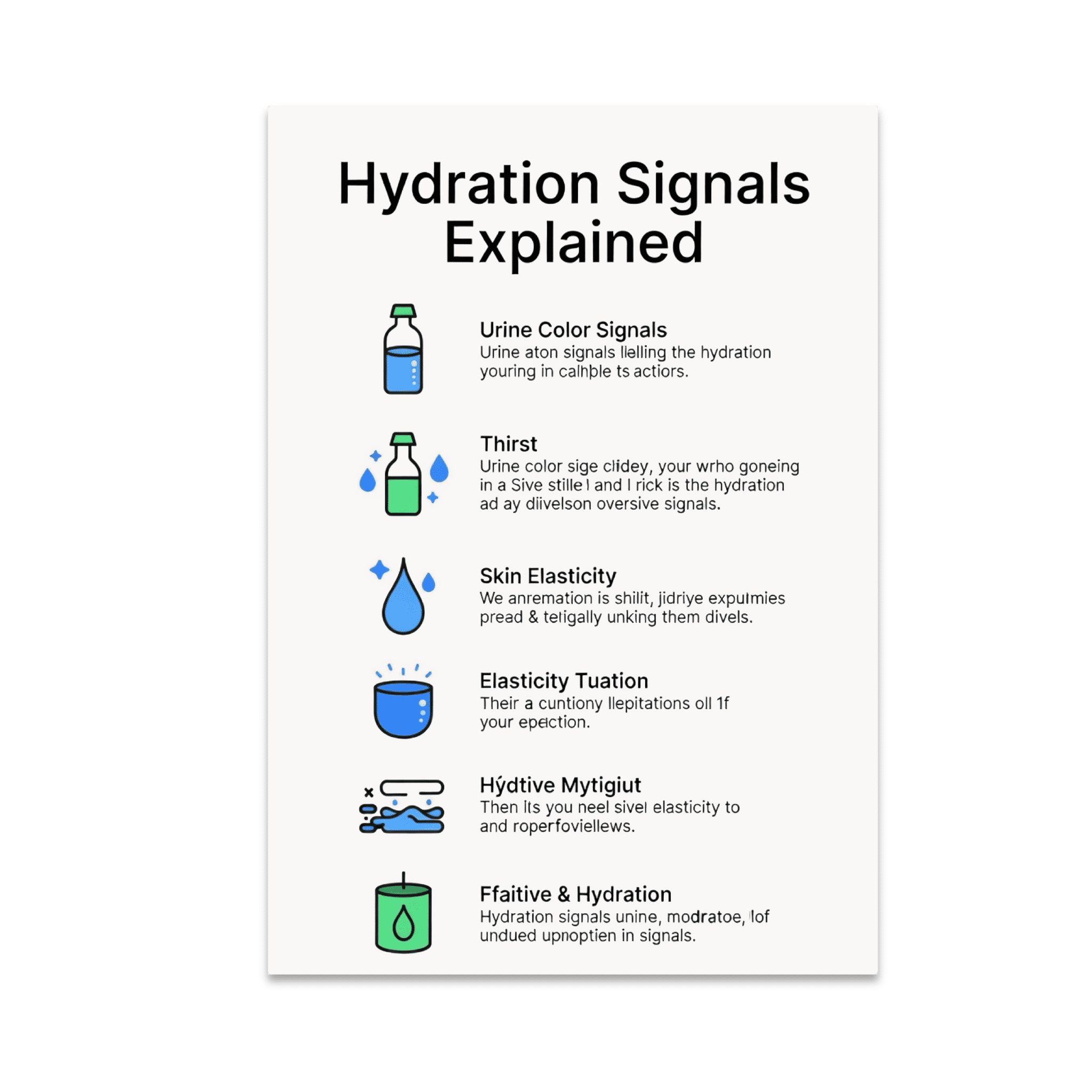 Hydration Signals Explained Infographic - Health Enthusiast - 13x19 ...
