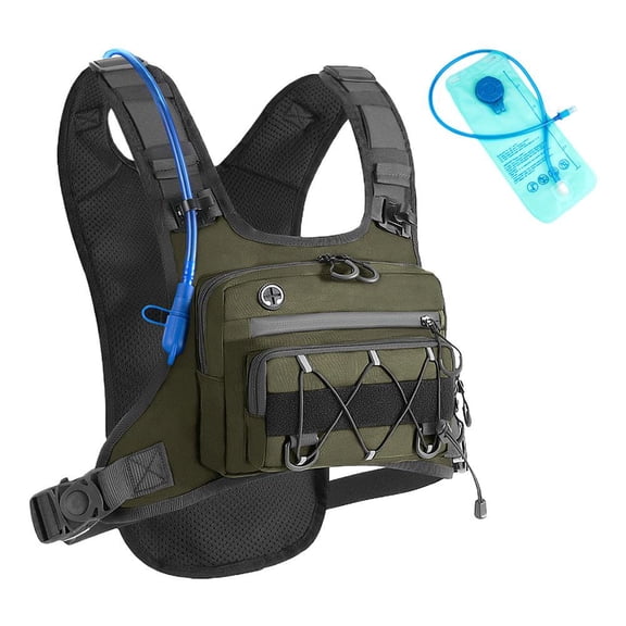 Hydration Vest Backpack with 2L Water Bladder, Water-Resistant Oxford Running Pack for Cycling, Hiking & Trail Running