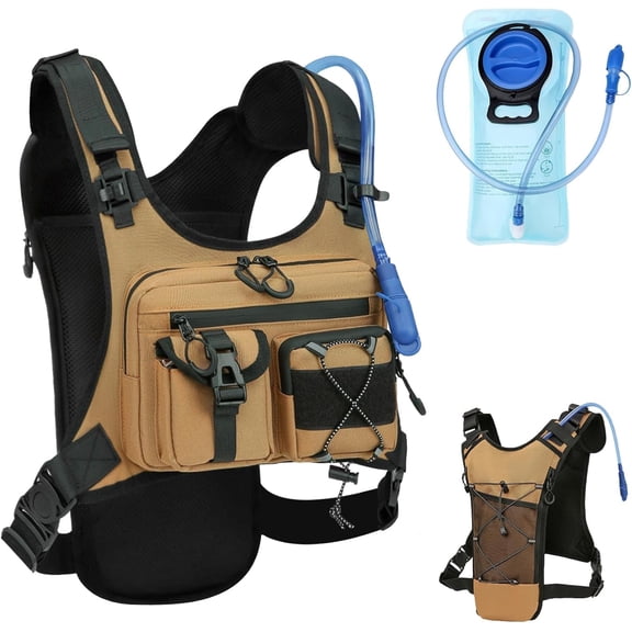 Hydration Vest for Trail Running & Hiking, Lightweight Running Backpack with 2L Water Bladder, and Multi-Pocket Storage for Men & Women