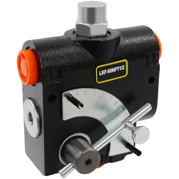 Hydraulic Adjustable Variable Flow Control Valve 0-16 GPM Hydraulic Directional Control Valve suitable for small tractors light-loading machines 1/2" NPT Port Size LKF-60$$Plumbing & HVAC