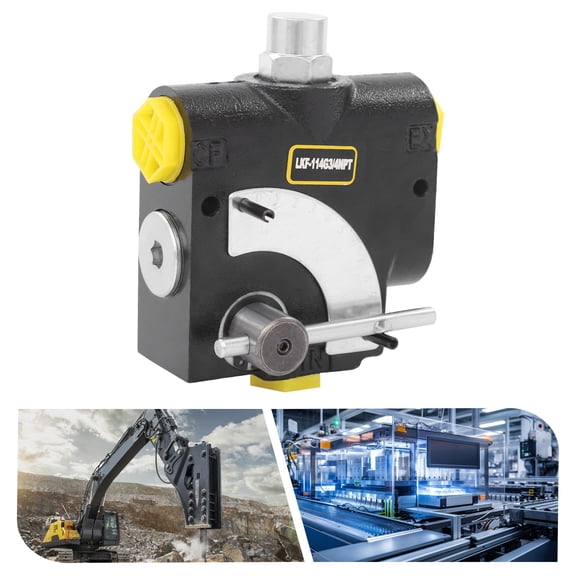 Hydraulic Adjustable Variable Flow Control Valve 0-30GPM 3/4??NPT FC51 Side-Port For Small Tractors, Tractor Loaders, Log Splitters