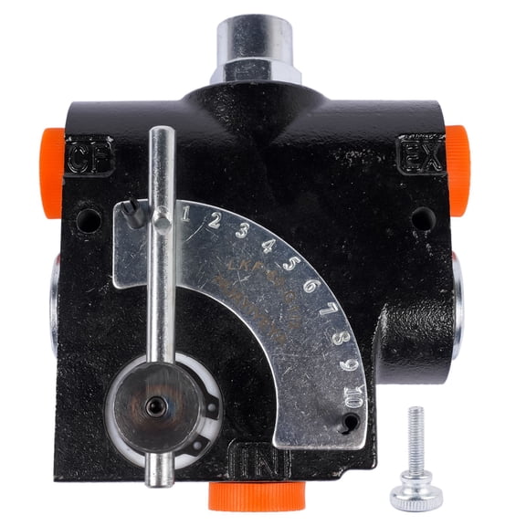 Hydraulic Adjustable Variable Flow Control Valve, FCR51-1/2, 1/2NPT Port, 30 GPM, Relief Valve 500-3000 PSI - Engine System Replacement