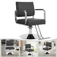thumbnail image 1 of Hydraulic Barber Chair, 440lbs Adjustable Salon Beauty Spa Hair Styling Chair 360 Degree Swivel Height Professional Reclining Chair w/Footrest for Hair Salons (Black Sliver), 1 of 24