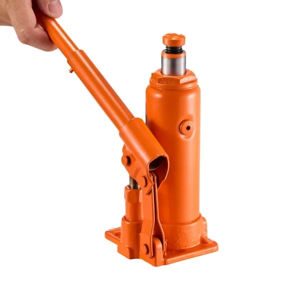 Hydraulic Bottle Jack, 4 Ton (8818.4 lbs) Capacity, 7.3-13.8 Inch Lifting Range, Heavy Duty Welded Bottle Jack for Car, SUV, Pickup, Auto Repair, House Lift and Agricultural Equipment, Orange