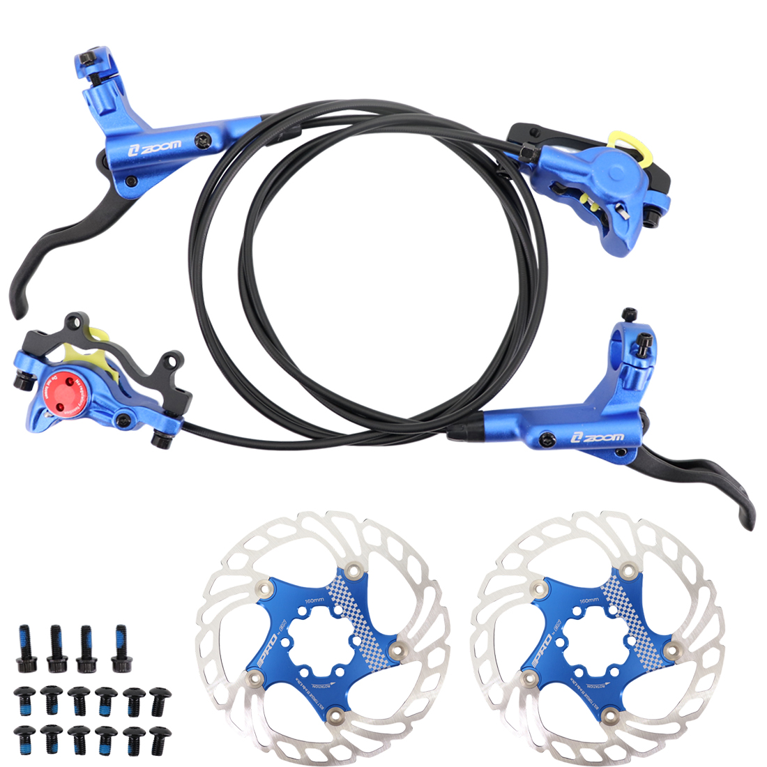 Hydraulic Brake 2 Pistons Caliper with Bike Floating Rotor Disc 160mm