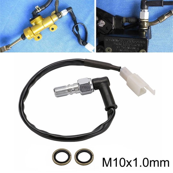 Hydraulic Brake Switch,M10x1.0mm Metal Pressure Light Sensor Master Cylinder Control Motorcycle Parts