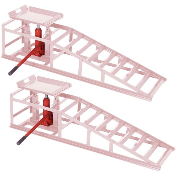 Hydraulic Car Ramps 2-Pack, 11000 LBS Low Profile Portable Car Lift ...