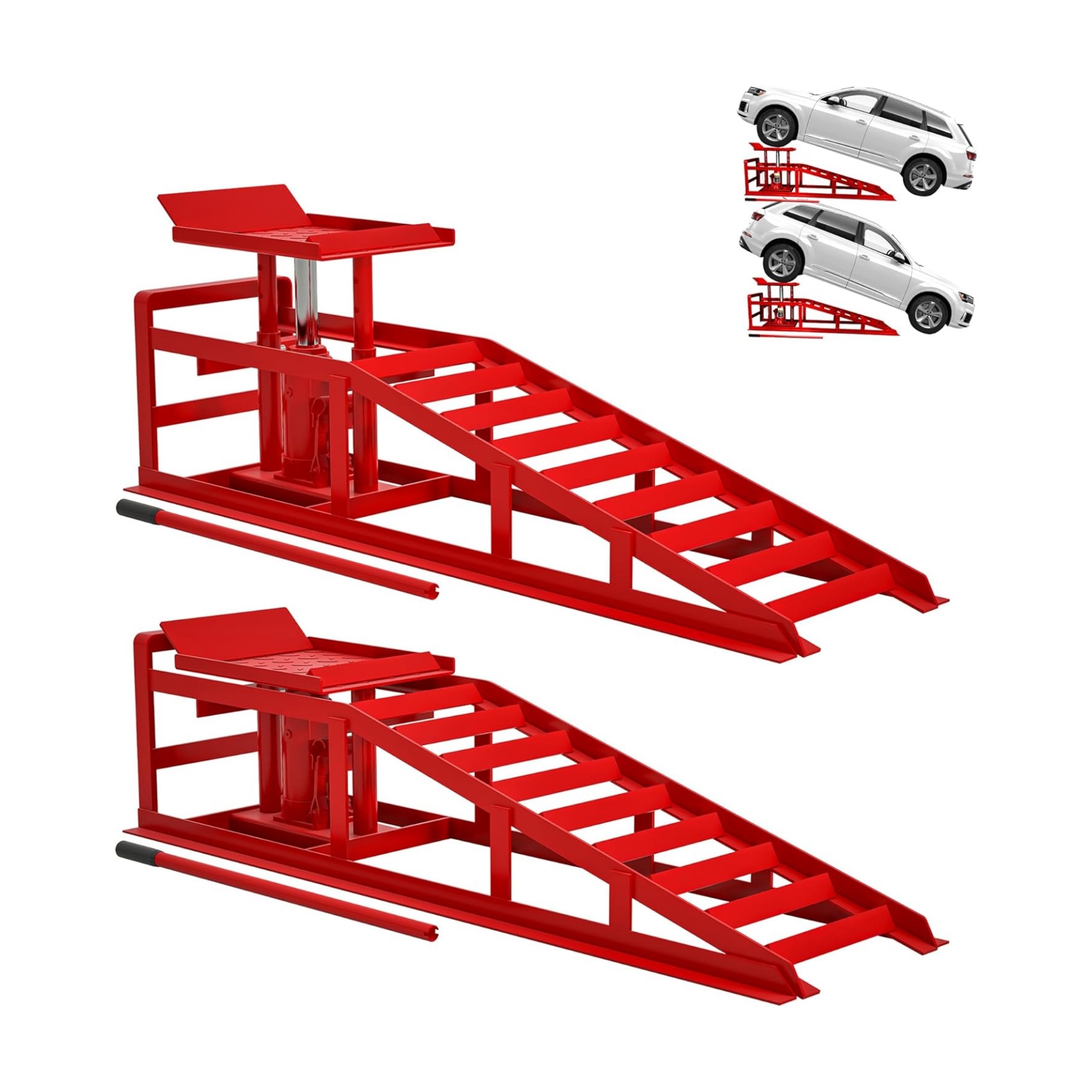 Heavy Duty Vehicle Lift Ramps 12000lb Capacity 2 Pack 2PCS Auto Car ...