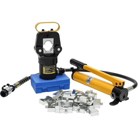 Hydraulic Crimping Pliers, 20T Hydraulic Hand Tool Wire Hose Lug Terminal with 12 Set Dies & 108 Pump for Electrical Repairs
