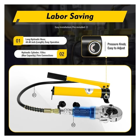 Hydraulic Crimping Pliers Composite Pipe TH16-32mm V12-28 6 Tons Stainless Steel Pipe Crimping Jaws Pipe Crimping Tools ,Professional Tools