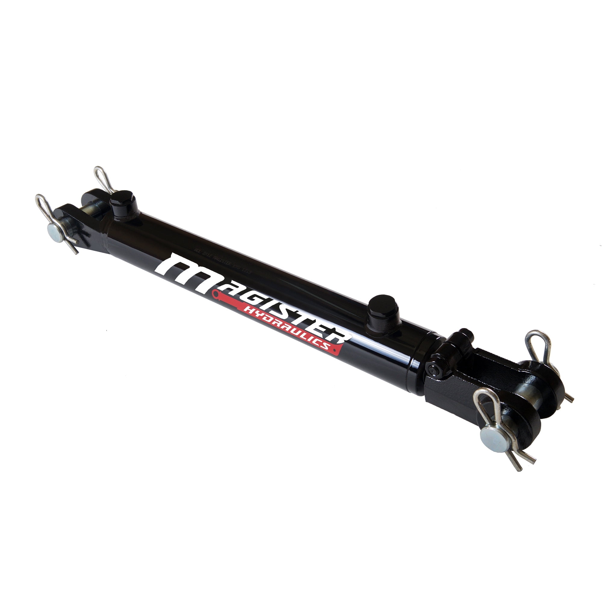 Magister Hydraulics 2.5x16 Welded Double Acting Hydraulic Cylinder – 2.5" Bore, 16" Stroke, Clevis Ends, Universal Fit