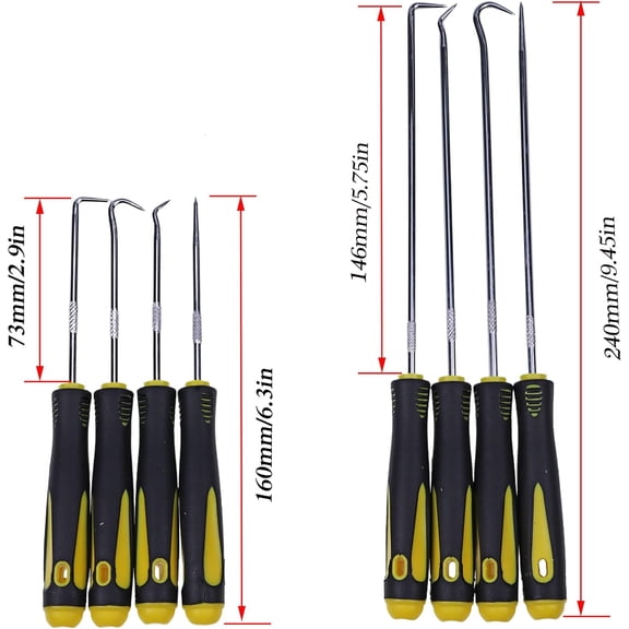 Hydraulic Cylinder 3/4" and 1/2" Adjustable Gland Nut Wrench, 8PCS Install Tool Set, 3PCS Piston Rod Seal U-cup Installation Tool Kit Set Universal J05321 Hydraulic Cylinder Tools