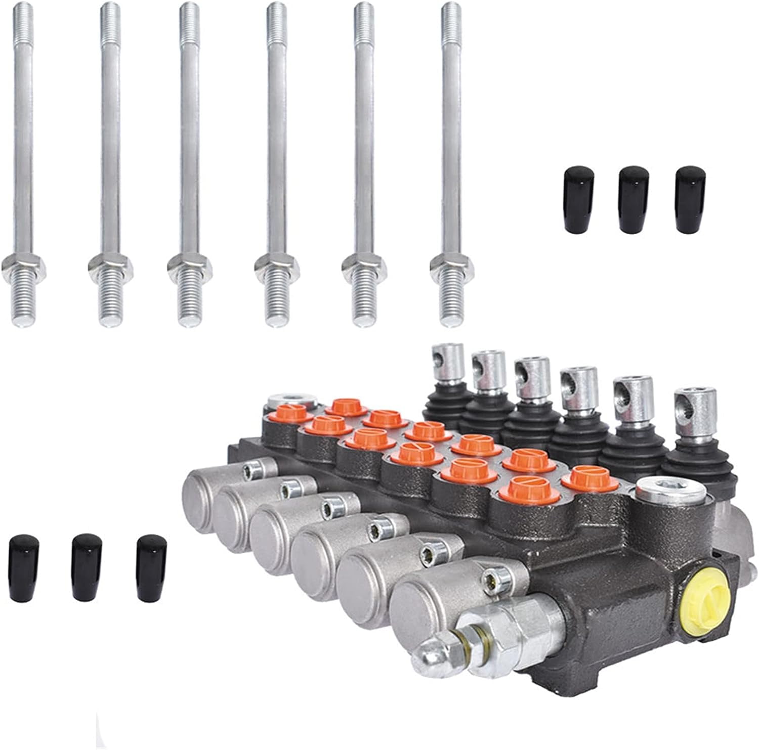 Hydraulic Directional Double Acting Control Monoblock Valve, 6 Spool