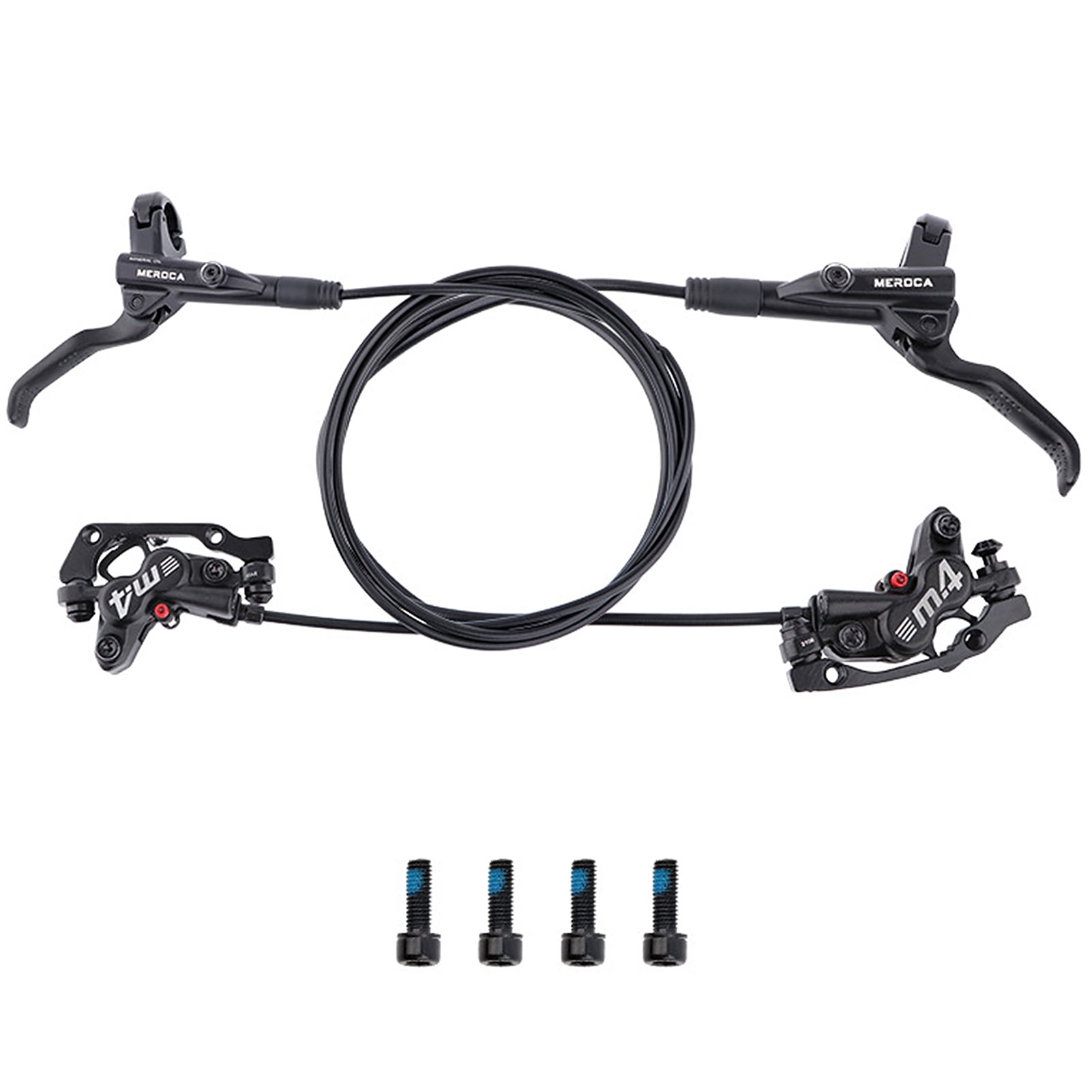 Hydraulic Disc Brake Kit 4 Pistons, Two way Brake System Mountain Bike