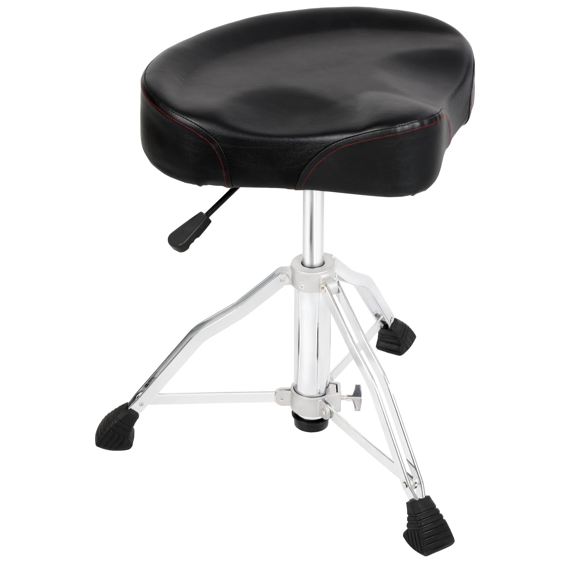 RedSwing Hydraulic Drum Throne, Adjustable Drum Thrones Seat with Anti-Slip Feet Saddle, Motorcycle Style Drum Chair for Adults Drummers