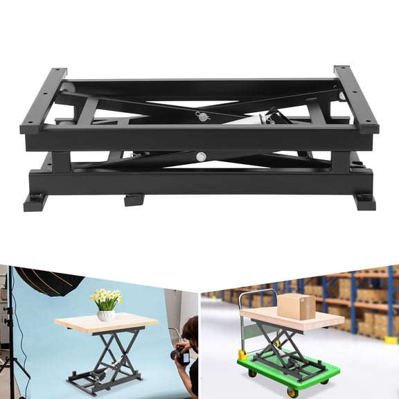 Hydraulic Electric Scissor Lift Table 350lbs Capacity Adjustable Height w/Remote