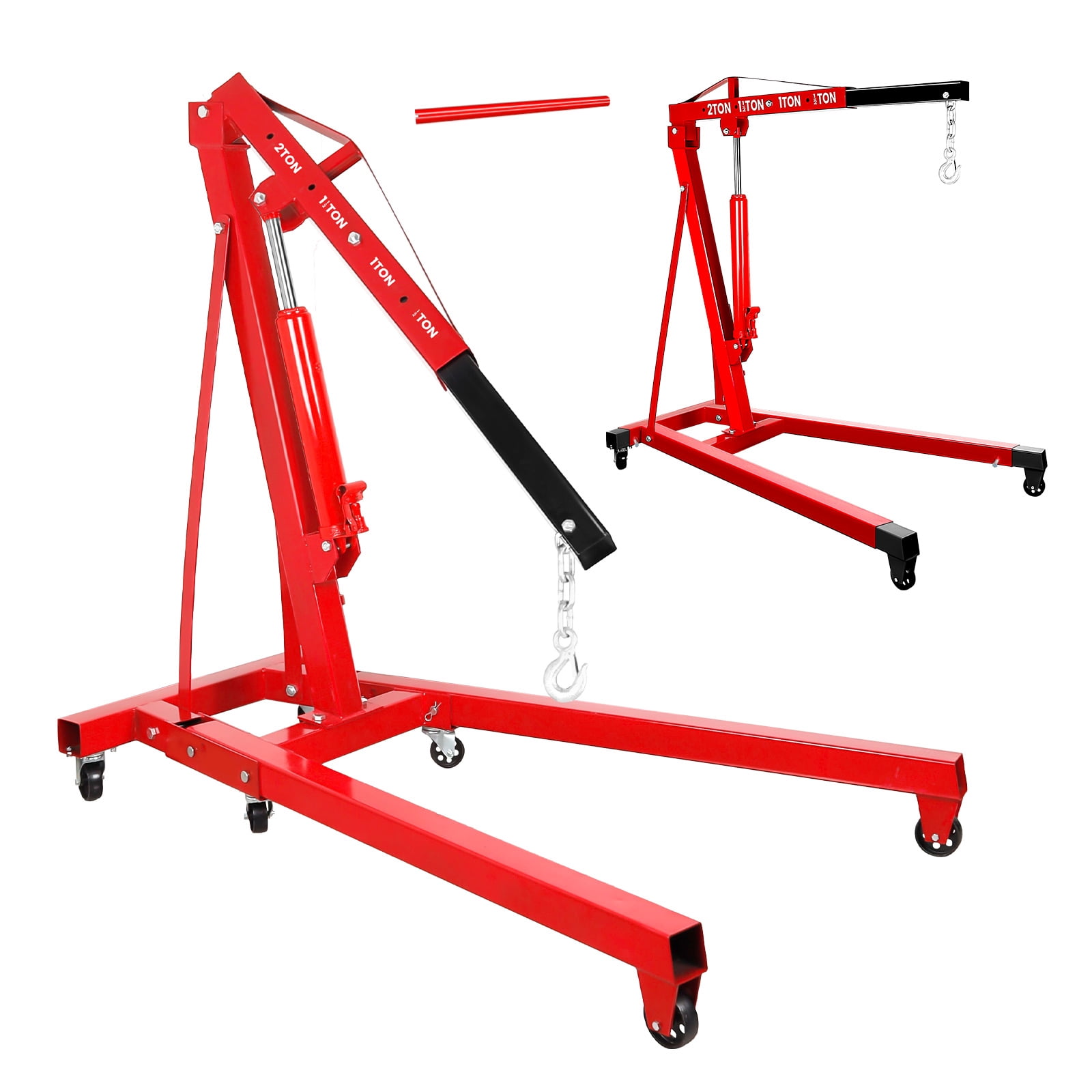 Hydraulic Engine Hoist, 2 Ton/4400 LBS Load Capacity, Heavy Duty Cherry ...