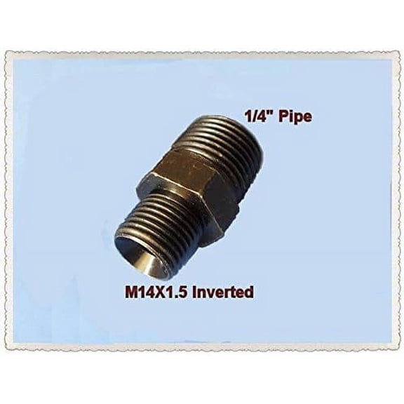 Hydraulic Fitting Adapter 1/4" BSP BSPT Pipe to M14x1.5 M14 Male INVERTED FLARE