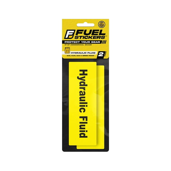 Hydraulic Fluid Sticker | 2x6 | Made In USA