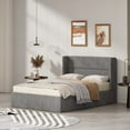 thumbnail image 1 of Hydraulic Gas Lift Up Storage Upholstered Platform Bed, 1 of 5