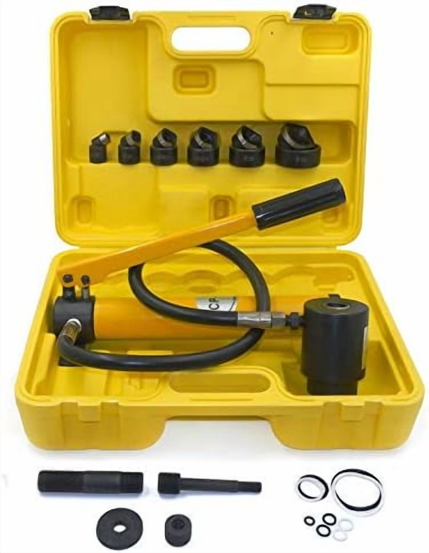 - Hydraulic Hole Punch Knockout Set 6 Dies Hand Pump(16-51mm, 5/8