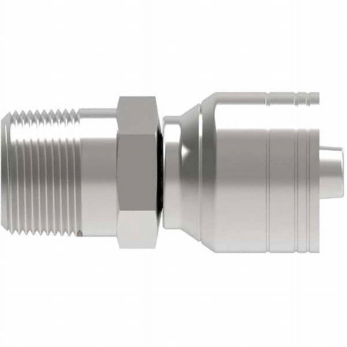 Clevite Hydraulic Hose Fitting Male Pipe Rigid Hydraulic Hose Fitting for 1/2" Hose, -12 , 1/2-14 MPT Thread