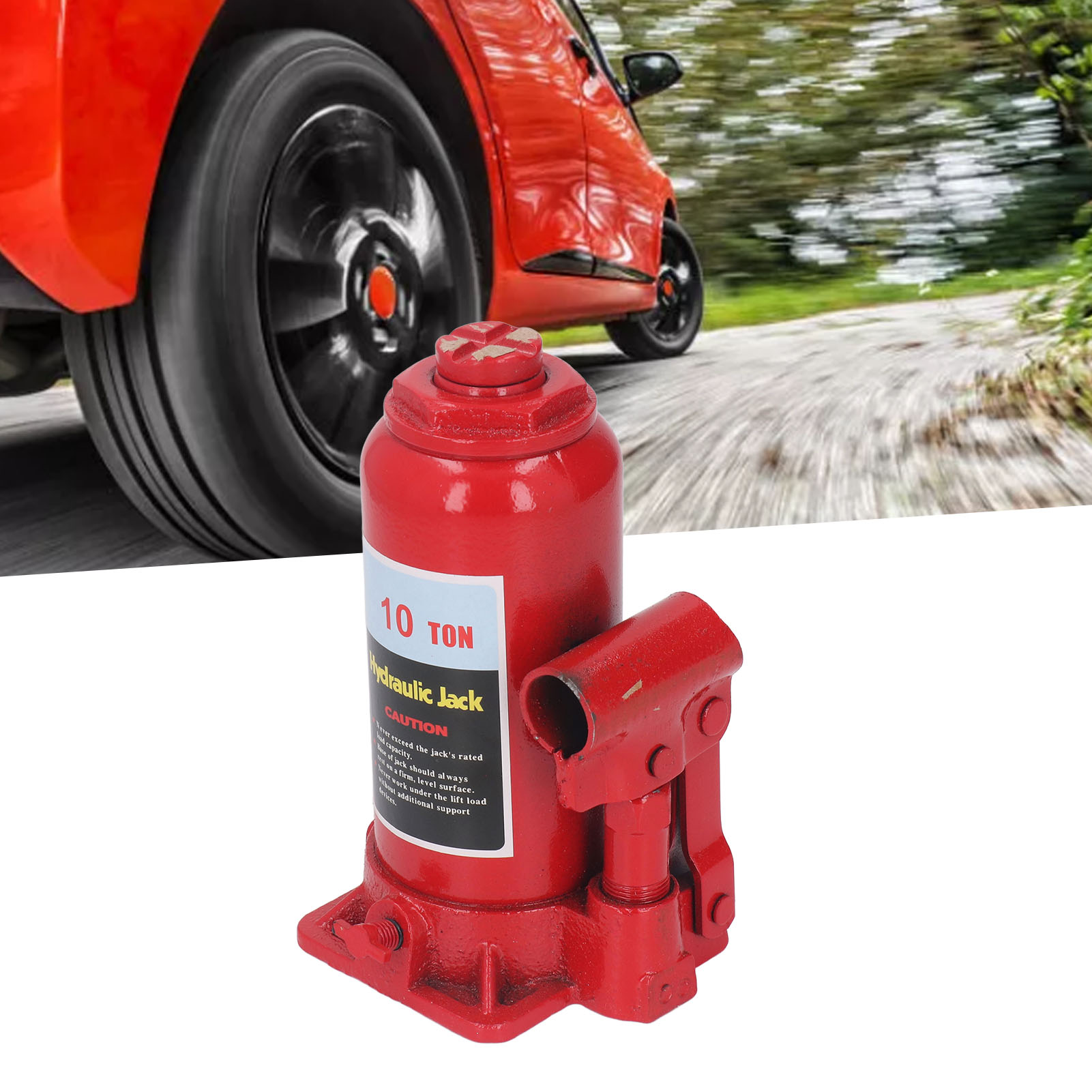 Hydraulic Jack, Hardened Steel Slider Anti Overload 10T Bypass Valve