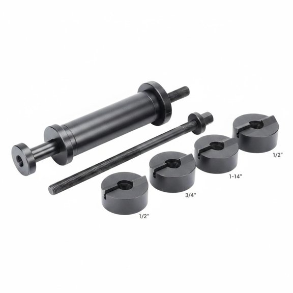 Hydraulic Knockout Punch Kit, 4 pieces, 1/2 In, 3/4 In, 1 In, 1-1/4 In, for metal sheet conduit hole cutting