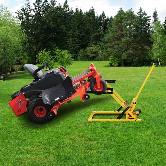Hydraulic Lawn Mower Lift Jack  500 lb Capacity Riding Mower Lift with 26.5" Lift Height, Heavy Duty Steel Lawn Tractor Jack for Zero Turn Mowers, ATVs & Garden Equipment