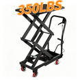thumbnail image 1 of Hydraulic Lift Cart - 350 LBS Capacity - Adjustable Scissor Lift Table 50" Height - Foot-Operated Lift Table with Locking Wheels - Steel Table Cart, 1 of 8
