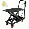 thumbnail image 1 of Hydraulic Lift Table Cart 500 lbs Capacity, Manual Scissor Lift with Wheels, 1 of 6