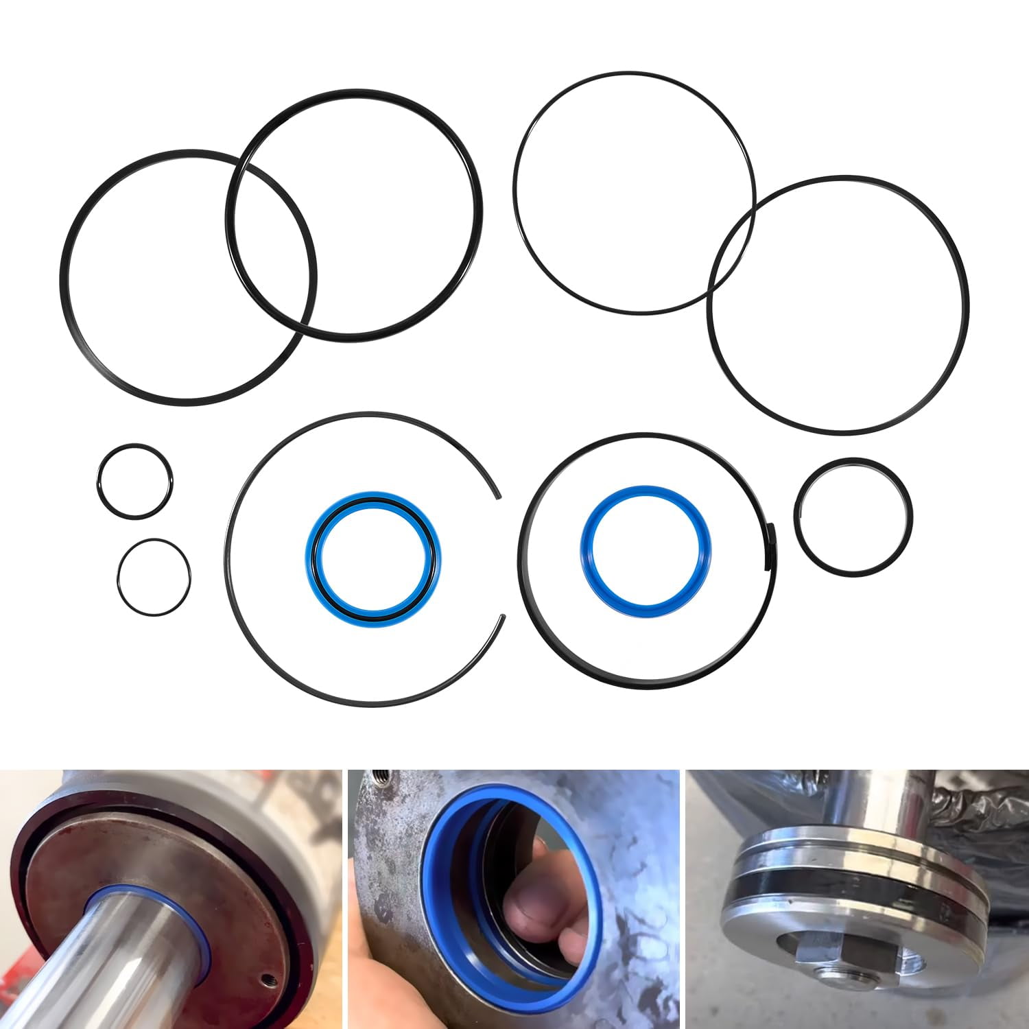 Hydraulic Log Splitter Cylinder Rebuild Seal Kit 4.0" Bore x 1.75" Rod