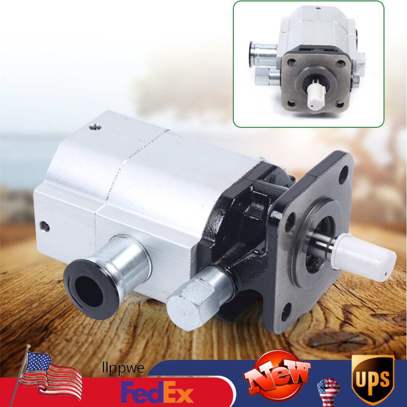 Hydraulic Log Splitter Pump Hydraulic Two 2 Stage Gear Pump 16 GPM Log ...