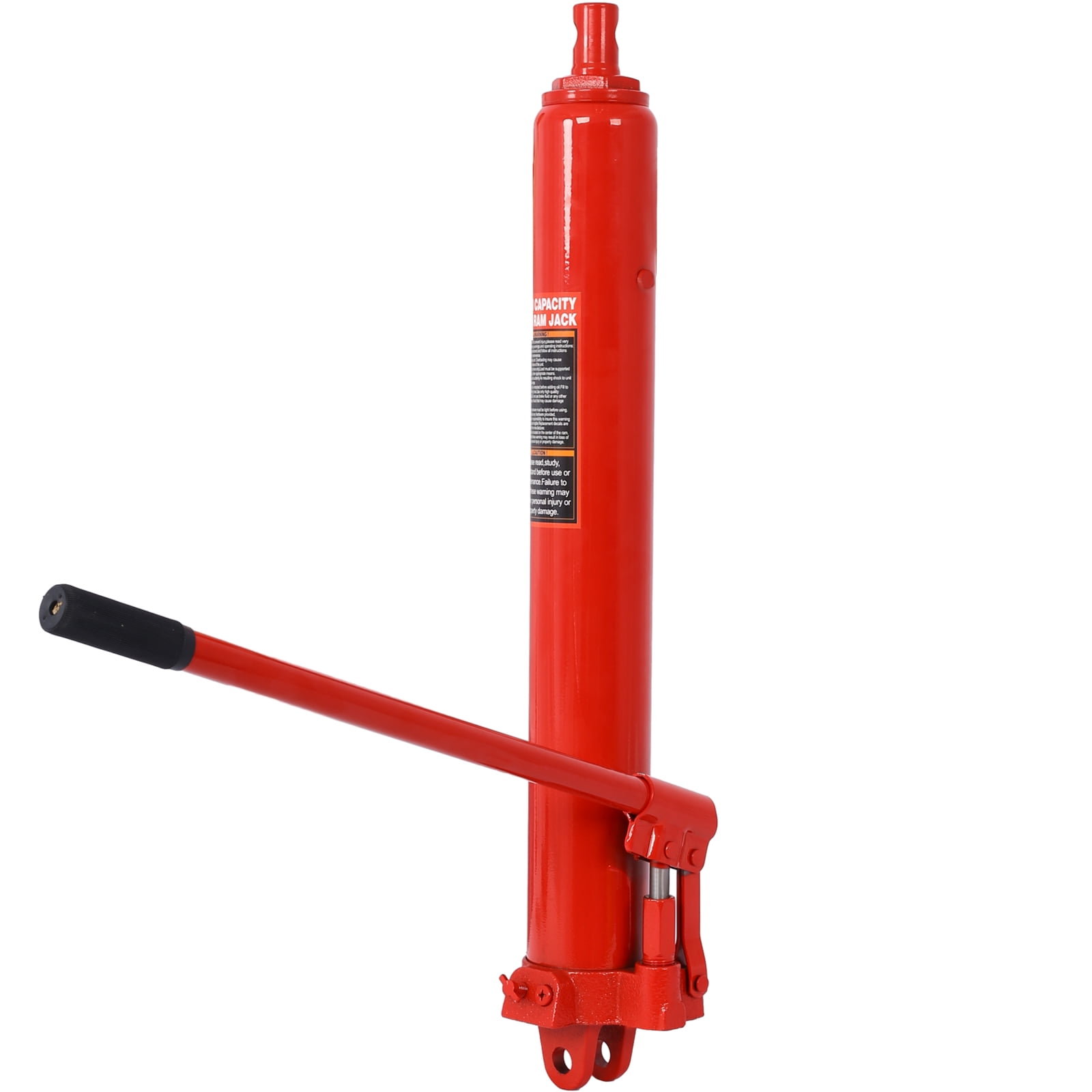 Hydraulic Long Ram Jack with Single Piston Pump and Clevis Base (Fits