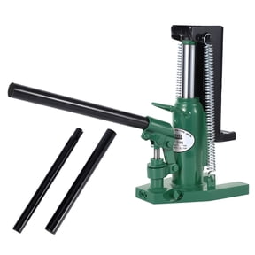 Hydraulic Machine Jack Lifting Capacity 2.5 tons 5 Tons Top for Machinery Moving & Repair, Green